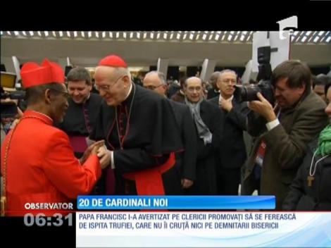 20 de noi cardinali investiți de Papa Francisc