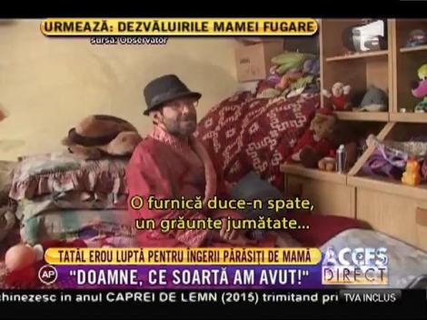 Un tată erou se luptă să crească singur 3 fetiţe!