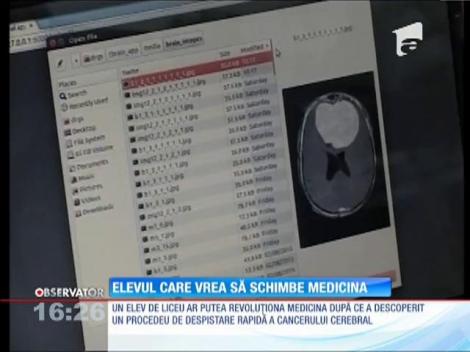 Elevul care vrea să schimbe medicina