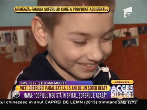 Costin a rămas paralizat din cauza unui accident stupid şi al unui şofer inconştient