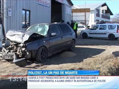 Poliţist, la un pas de moarte