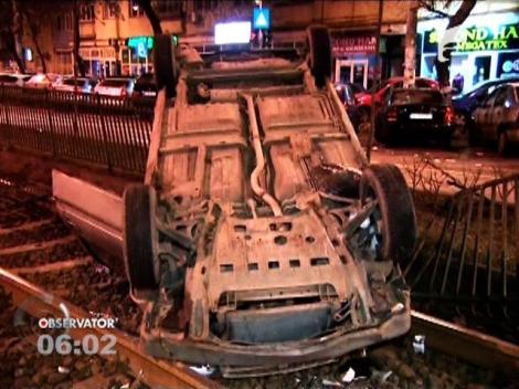 Cascadorie demnă de filmele de la Hollywood, pe un bulevard din Capitală