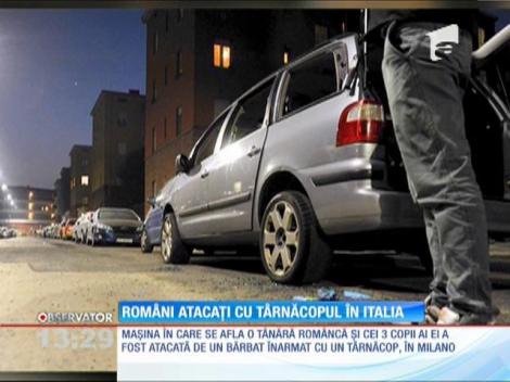 Italia: O româncă de 26 de ani şi copiii săi, atacată de un bărbat înarmat cu un târnăcop