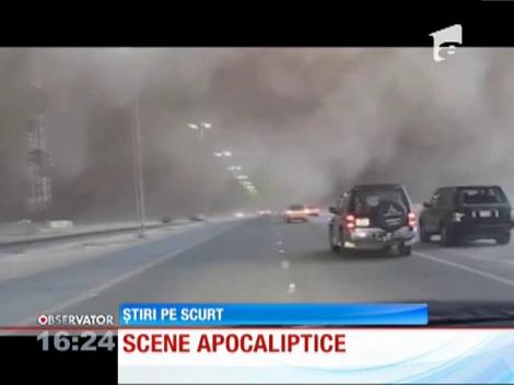 Scene apocaliptice pe o autostradă din Dubai