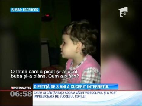 O fetiţă de trei ani, din Arad, a cucerit Facebook-ul