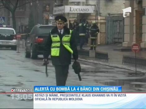 Alertă cu bombă la 4 bănci din Chişinău