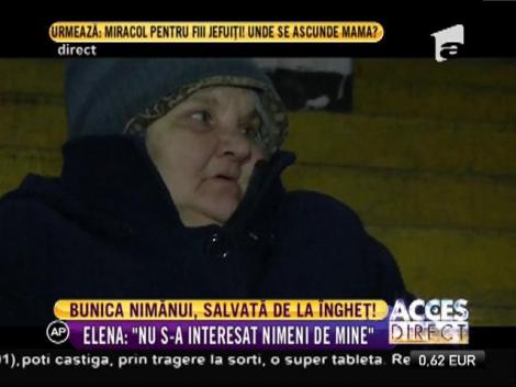 Bunica care trăia într-un patinoar, salvată de la îngheț