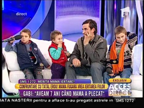 Mama fugară, respinsă de proprii copii! Vezi aici reacția celor mici când își întâlnesc mama