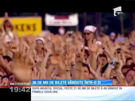 36 de mii de bilete la concertul lui Robbie Williams, vândute într-o singură zi