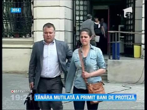 Tânăra mutilată de un parapet a primit bani de proteză