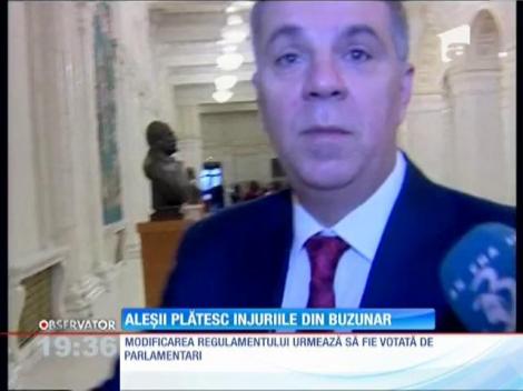 Parlamentarii care înjură, sancționați cu 10% din indemnizaţie