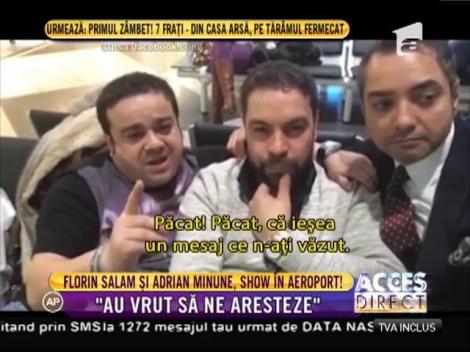 Adrian Minune şi Florin Salam, show în aeroport