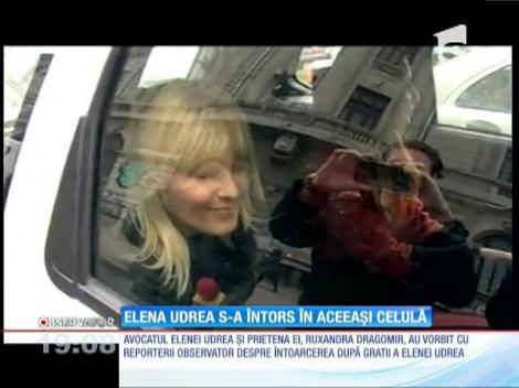 Elena Udrea s-a întors în aceeași celulă