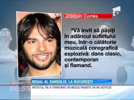 Cel mai apreciat dansator de flamenco al momentului, Joaquin Cortes, se întoace în România