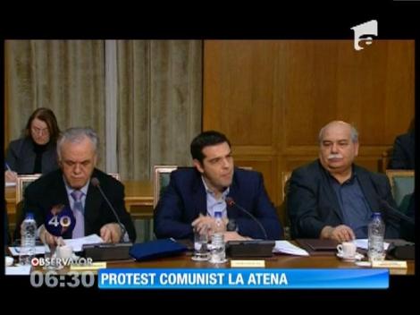 Protest comunist la Atena