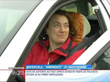 Sute de şoferiţe au fost oprite astăzi în trafic de poliţişti