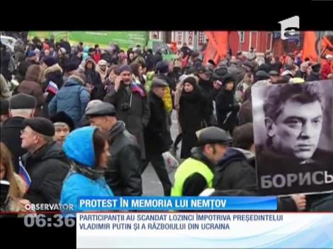 Protest la Moscova în memoria lui Boris Nemţov