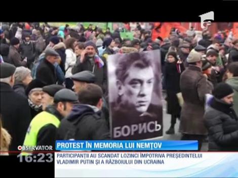Marş organizat în memoria lui Boris Nemţov, la Moscova
