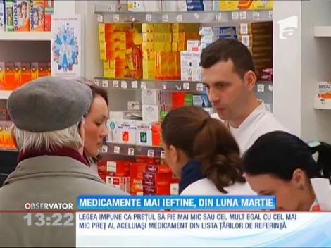 Medicamente mai ieftine, din luna martie