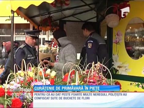 Mascaţii din Galaţi au descins printre florăresele din oraș