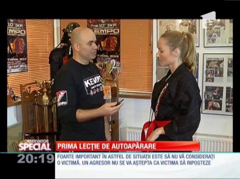 SPECIAL! Octavia Geamănu, la prima lecție de autoapărare