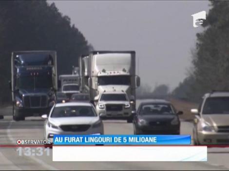 Jaf armat ca-n filme in SUA! Au furat lingouri în valoare de 5 milioane de dolari dintr-un camion blindat