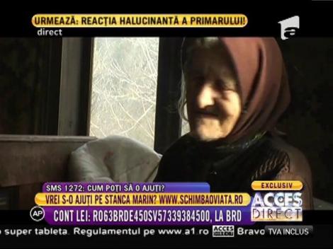 Bunicuţa Stanca, la un pas să fie înghițită de pământ cu tot cu casă!