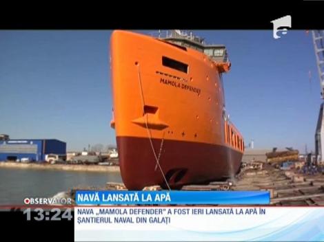 Nava ”Mamola Defender” a fost lansată la apă