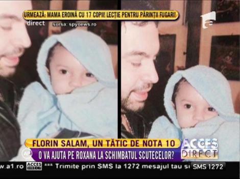 Imagini exclusive cu artistul şi cei doi copii ai săi! Când nu era la cântare, Florin Salam schimba scutece