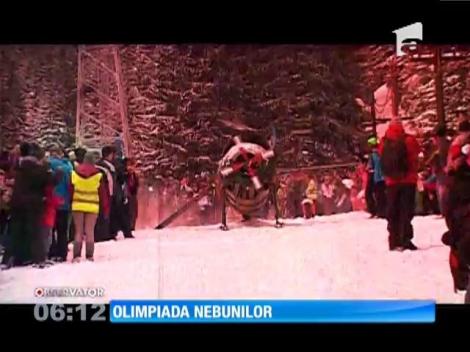 16 echipe s-au întrecut pe pârtia din  Harghita Băi la "Olimpiada nebunilor"