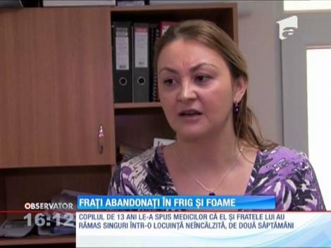 Fraţi abandonaţi în frig şi foame