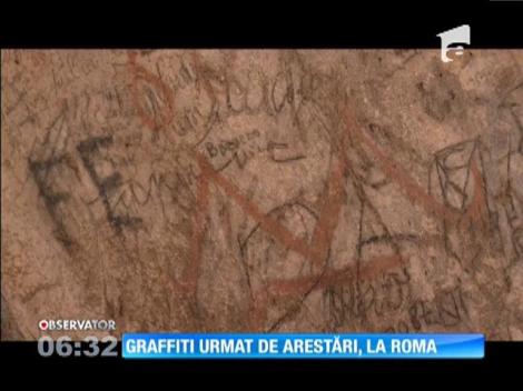 Două turiste americane au dat de bucluc după ce şi-au înscris iniţialele pe un zid al celebrului Colosseum