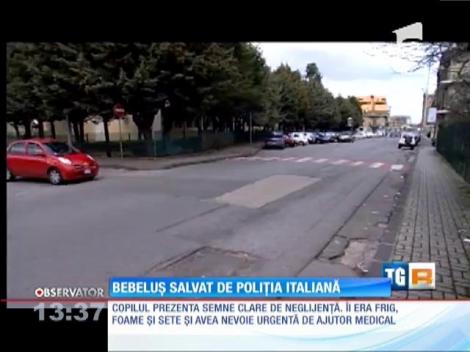 Bebeluș român salvat de poliția italiana