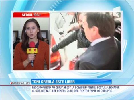Fostul judecător al Curţii Constituţionale, Toni Greblă, este liber
