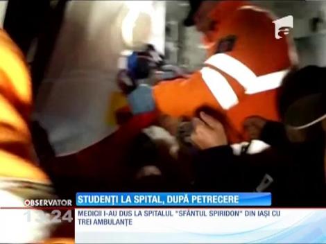 Trei tineri din Iaşi au ajuns la spital, direct de la o petrecere ţinută în cămin