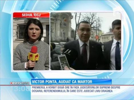 Victor Ponta a dat declaraţii în această dimineaţă la Înalta Curte