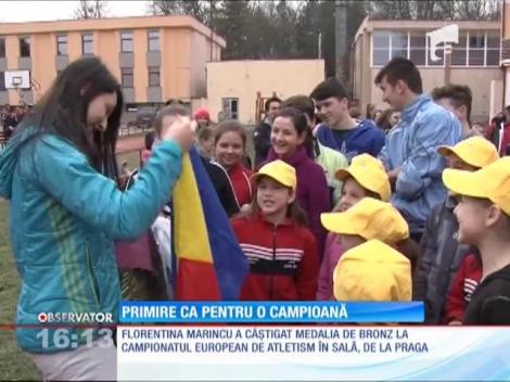 Florentina Marinicu, primire ca pentru o campioană