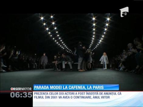 Parada modei la cafenea, la Paris