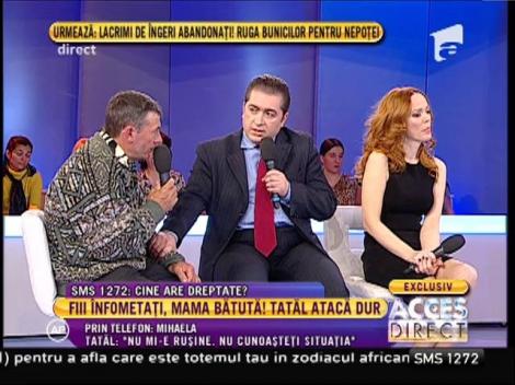 Mihaela, vecină: "Tatăl şi-a bătut copiii. E foarte violent"