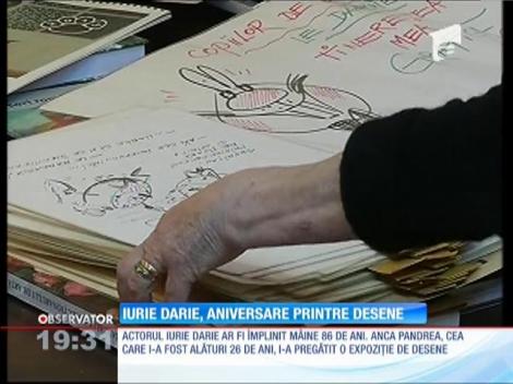 Iurie Darie, aniversare printre desene