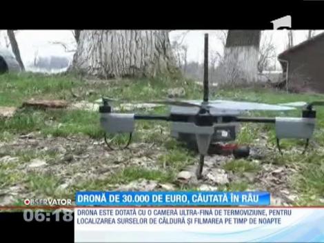 O dronă de 30 de mii de euro, căutată de scafandri în apele Timişului