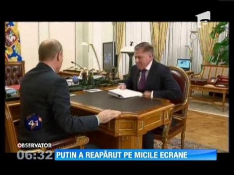 Vladimir Putin a reapărut pe micile ecrane