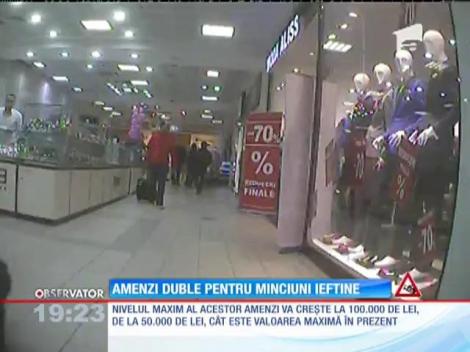Amenzi duble pentru comercianţii care au reclame mincinoase sau reduceri fictive