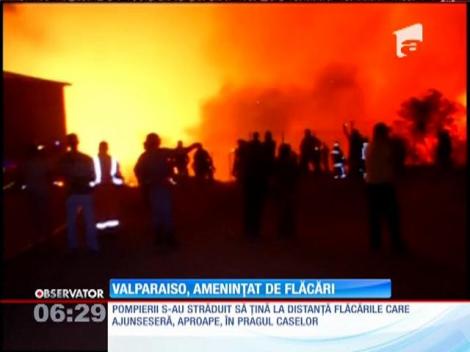 Cel mai mare port din Chile, ameninţat de un uriaş incendiu