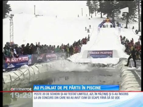 Au plonjat de pe pârtii în piscine!