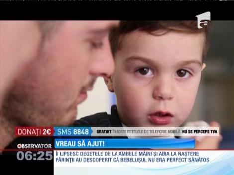 Vreau să ajut! David are doi ani şi s-a născut cu o malformaţie congenitală severă