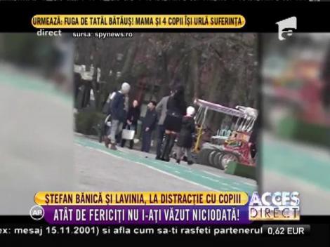 Ştefan Bănică și Lavinia, la distracție cu copiii