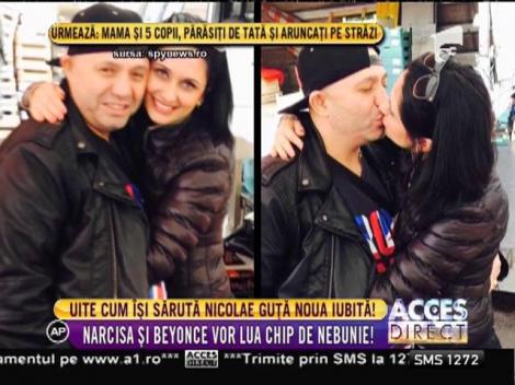 Nicolae Guţă, sărut pasional cu o tânără brunetă