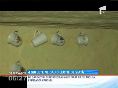 Aproape un an de zile doi bătrâni i-au crescut pe patru fraţi abandonaţi de părinţi cu numai 42 de lei pe lună