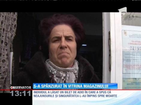 Un bărbat s-a spânzurat în vitrina unui magazin